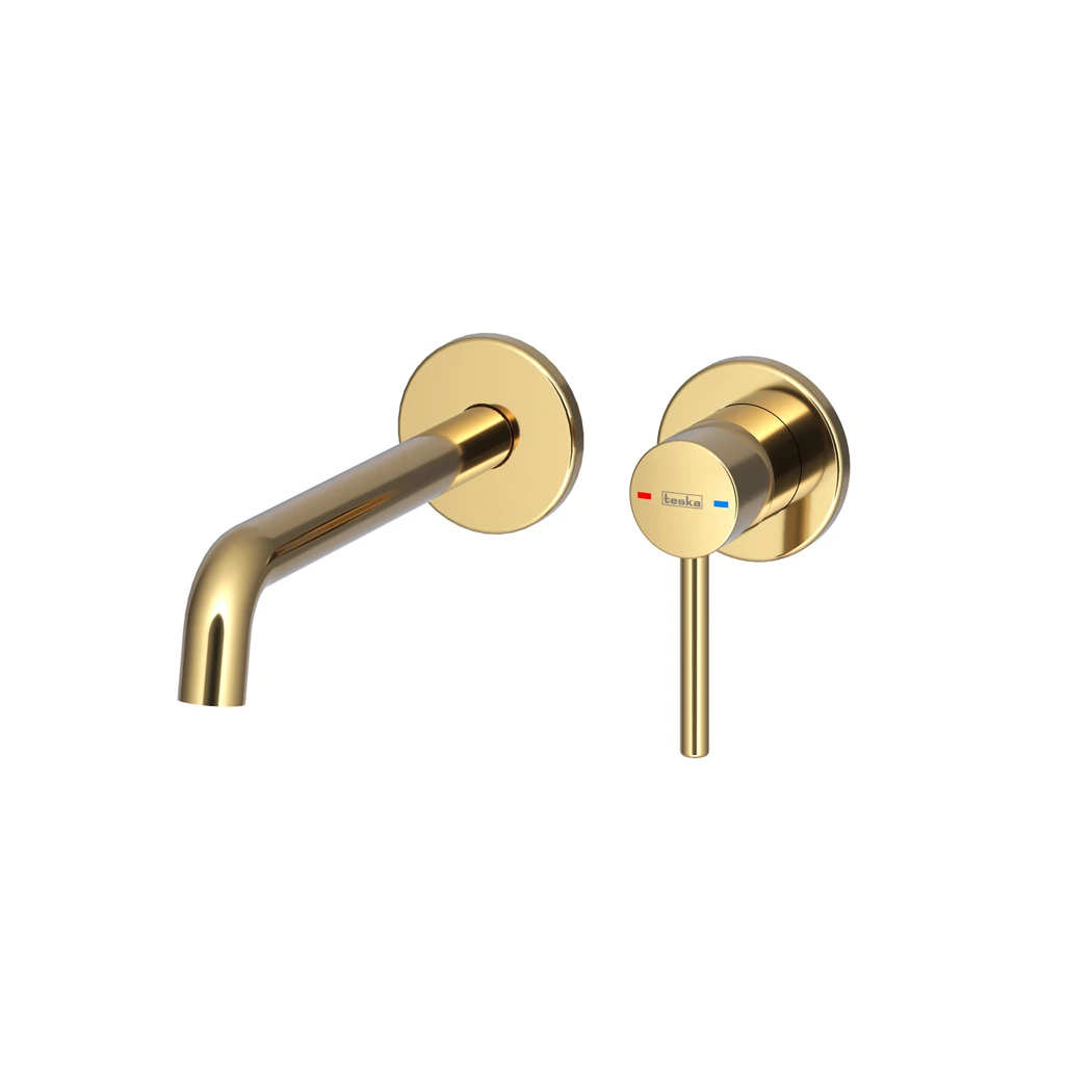 Atlas Concealed Bathroom Sink Faucet Gold (PVD)