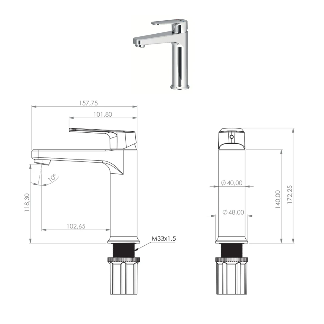 Carmela Leo S Bathroom Sink Faucet technical drawing
