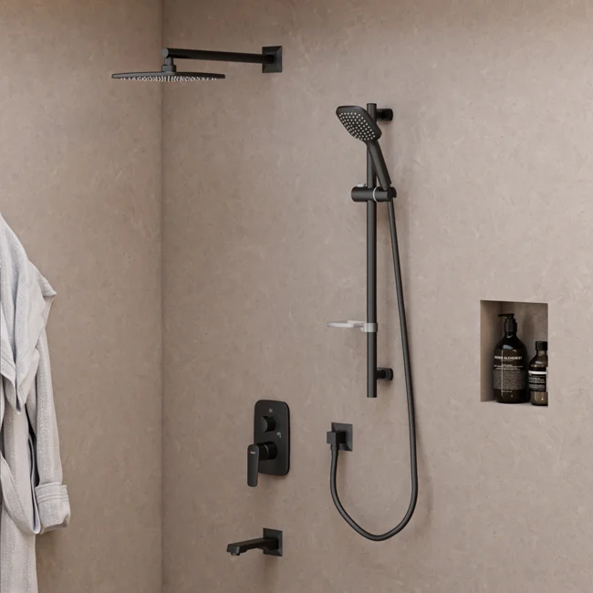 Ganj Shower Column Veno Hand Shower Matte Black — view 2