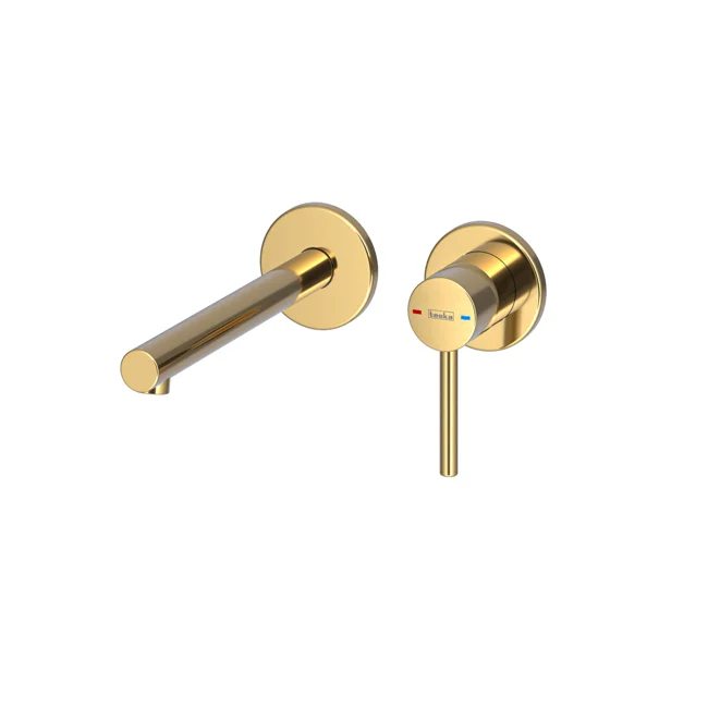 Henza Concealed Bathroom Sink Faucet Gold (PVD)