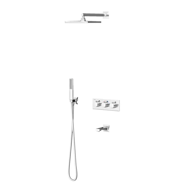 Lande Thermostatic 3 Way Shower System Chrome