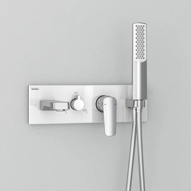 Life Mix 3 Way Shower System Chrome White Glass — view 3