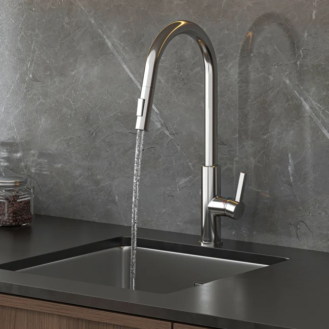 Mimoza Kitchen Sink Faucet Chrome — view 2