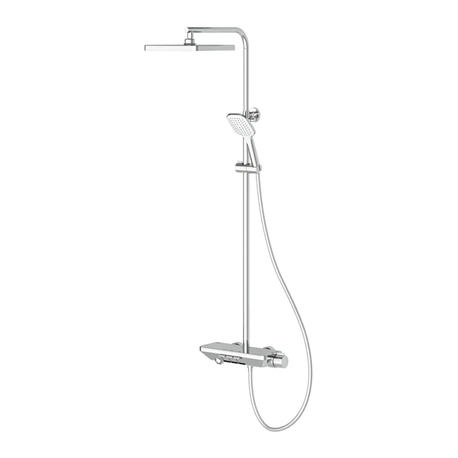 Piano Mix 3 Way Shower System Chrome Mirror