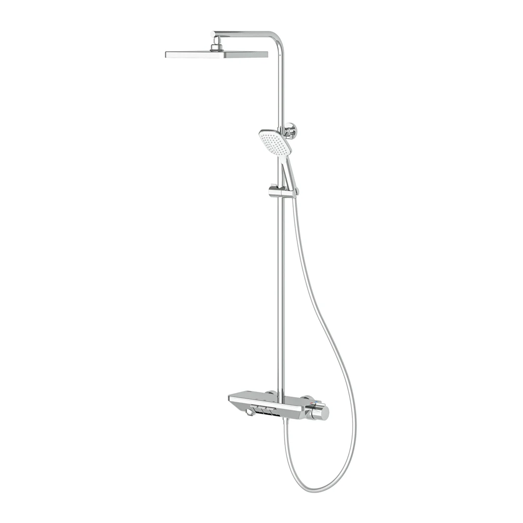 Piano Thermostatic 3 Way Shower System Chrome Mirror