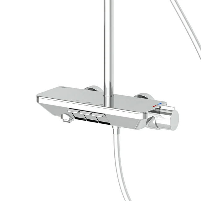 Piano Thermostatic 3 Way Shower System Chrome Mirror — view 3