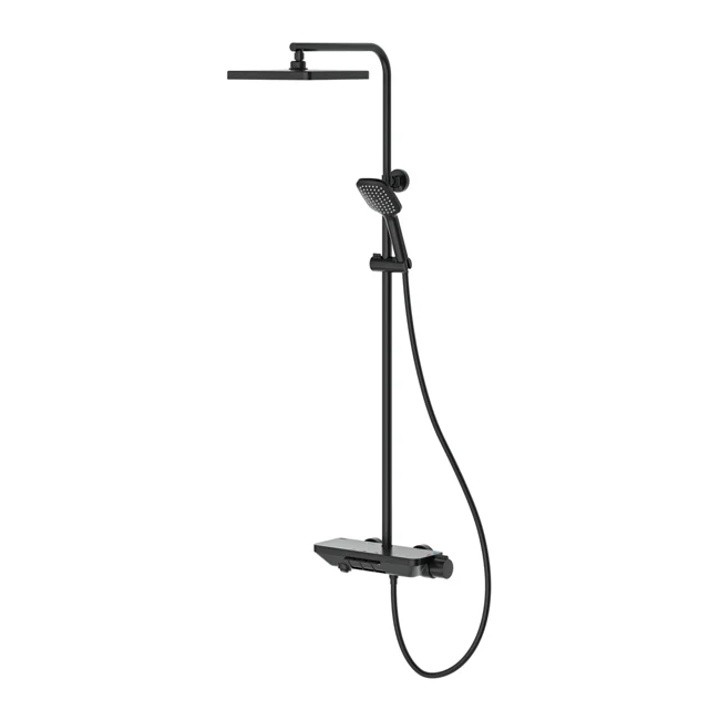 Piano Mix 3 Way Shower System Black