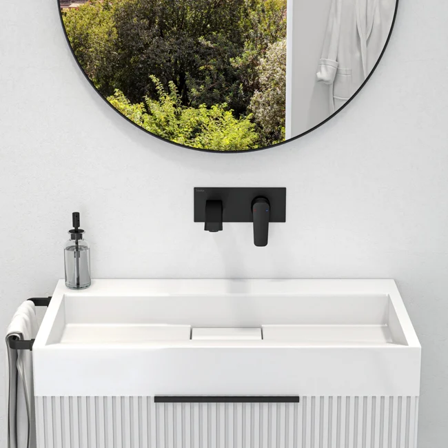 Quasar Pro Concealed Bathroom Sink Faucet Chrome Gold (PVD) — view 3