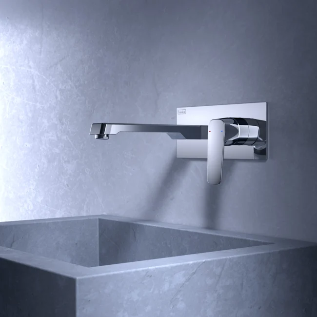 Quasar Pro Concealed Bathroom Sink Faucet Chrome — view 3