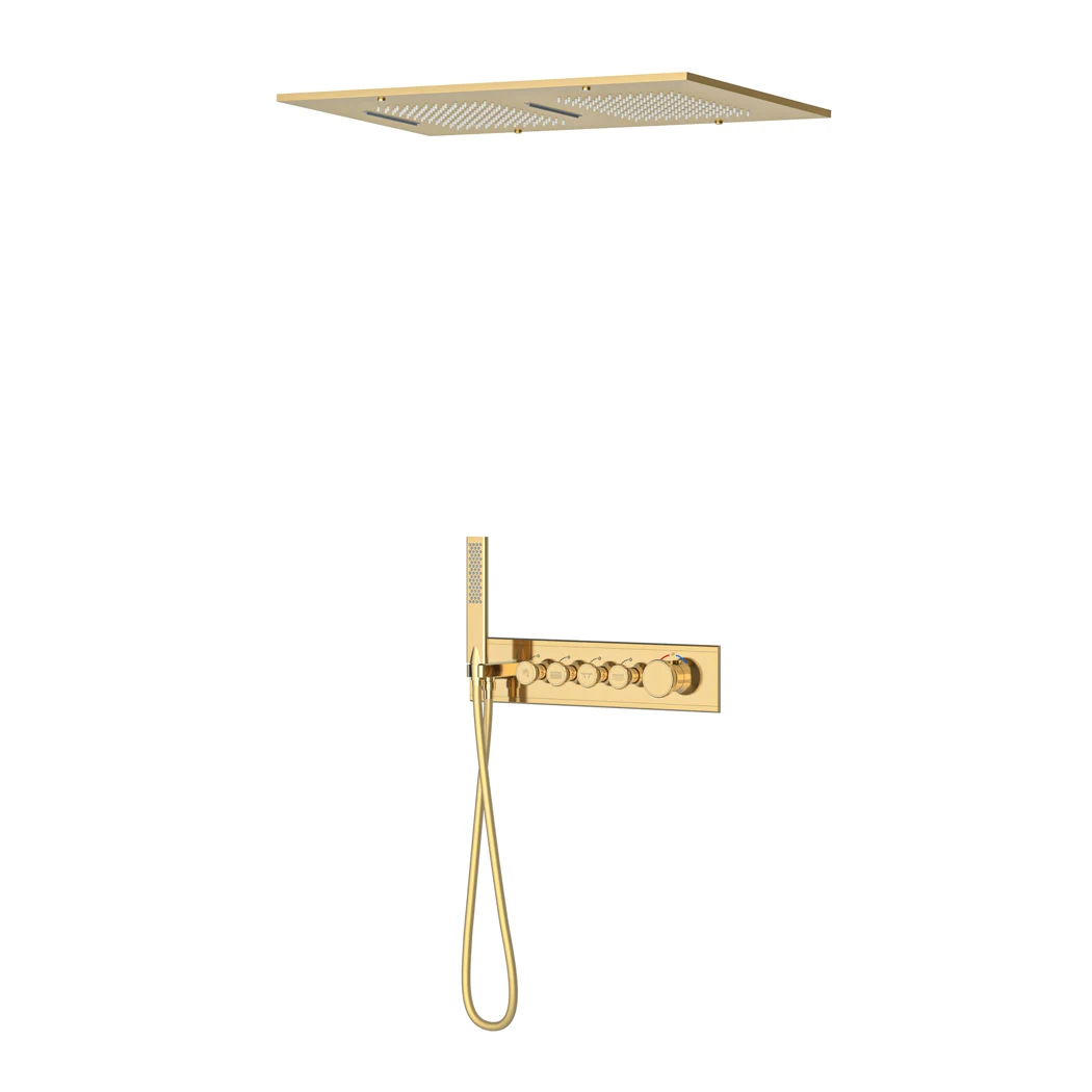 Shine Thermostatic 4 Way Shower System Gold (PVD)