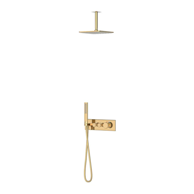 Shine Thermostatic 2 Way Shower System Gold (PVD)