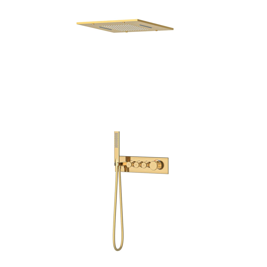 Shine Thermostatic 3 Way Shower System Gold (PVD)