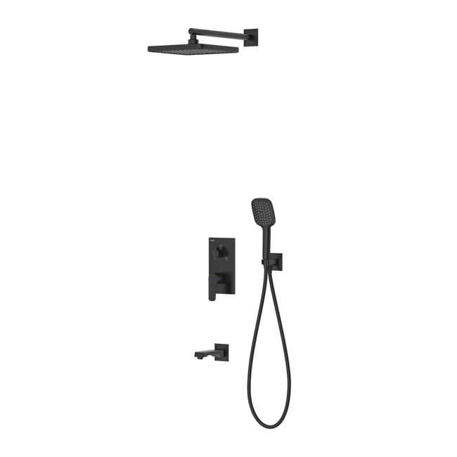 Simena Mix 3 Way Shower System Matte Black