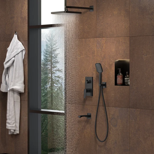 Simena Mix 3 Way Shower System Matte Black — view 2