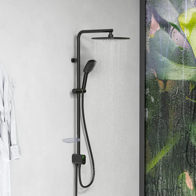Tena 2 Way Shower Column Round Overhead Chrome — view 2