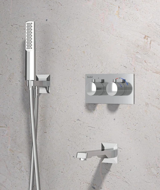 Teona Thermostatic 2 Way Shower System Chrome — view 2