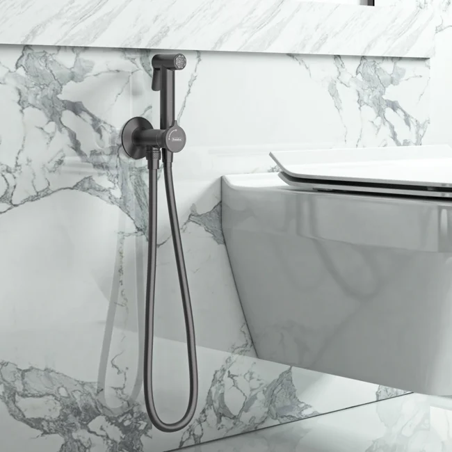 Turn Shut-off Set - Single Water Inlet Matte Black — view 2