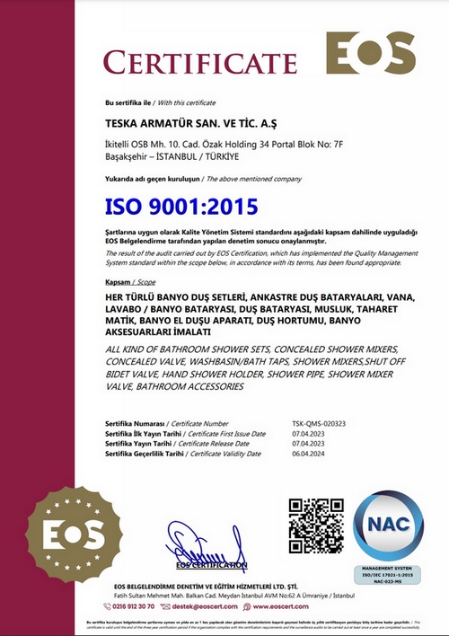 TESKA - ISO 9001:2015